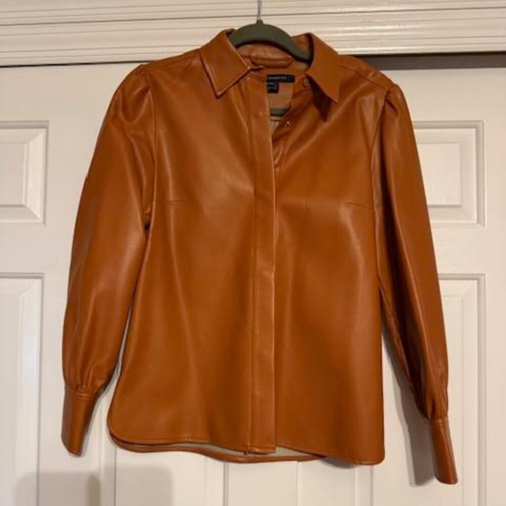 French Connection Leather Shirt